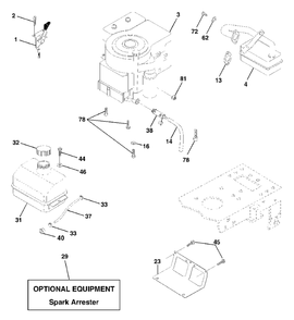 Engine Diagram and Parts List for LTH1342 (954567031-C)(2001-11) Husqvarna Lawn Tractor