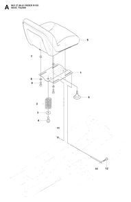 Seat Diagram and Parts List for R155 (965178601)(2007-03) Husqvarna Lawn Tractor