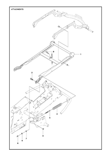 Attachments Diagram and Parts List for R214T AWD Husqvarna Lawn Mower