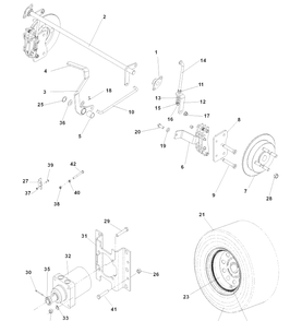 Parking Brake Diagram and Parts List for IZ5225TXPKOA (968999307)(2007-04) Husqvarna Lawn Mower