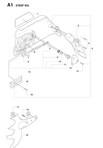 Clutch Cover Diagram and Parts List for 576XP-576XPEPA 20083100001-20100100000 Husqvarna Chainsaw