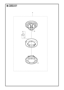 Trimmer Head Diagram and Parts List for SUPERAUTOII  Husqvarna Trimmer
