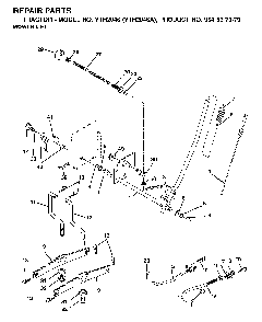 Mower Lift / Deck Lift Diagram and Parts List for YTH2046A (954567079)(2000-11) Husqvarna Lawn Tractor