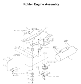 Engine Diagram and Parts List for ZTH6123 (968999203)(2002-10) Husqvarna Lawn Mower