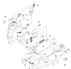 Decals Diagram and Parts List for PZ29D (966554801)(2010-03) Husqvarna Lawn Mower