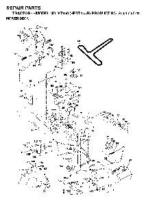 Mower Deck / Cutting Deck Diagram and Parts List for YT150 (HEYT155B, 954170011)(1998-12) Husqvarna Lawn Tractor