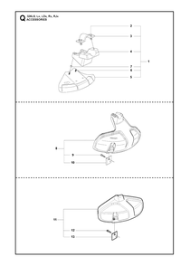 Accessories Diagram and Parts List for 326RX 20091800001 & Above Husqvarna Trimmer