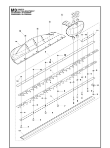 Cutting Equipment Diagram and Parts List for 226HS75S  Husqvarna Hedge Trimmer