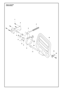 Brake Diagram and Parts List for C15X-P4A  Husqvarna Chainsaw