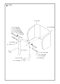 Guards Diagram and Parts List for CS2512 (1301 & Above)(2013-04) Husqvarna Circular Saw
