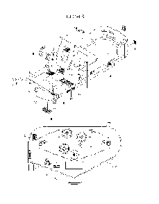 Decals Diagram and Parts List for EZ24TBF 966659601-01, 2011-10 Husqvarna Lawn Tractor