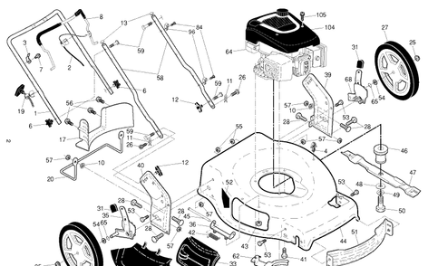 Frame 6 Diagram and Parts List for MZ54 (97045580100)(2019-12) Husqvarna Lawn Mower