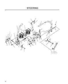 Steering Diagram and Parts List for IZ5223 (968999707)(2007-09) Husqvarna Lawn Mower