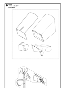 Bagger Diagram and Parts List for L221A  Husqvarna Lawn Mower