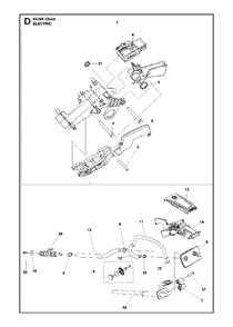 Electrical Diagram and Parts List for K6500CHAIN 2015-03 Husqvarna Circular Saw