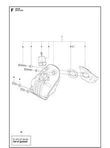 Muffler Diagram and Parts List for 562XP 2013-01 Husqvarna Chainsaw