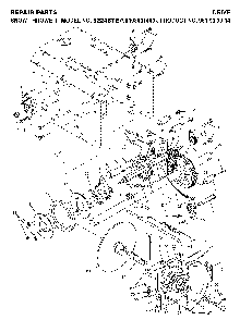 Drive Diagram and Parts List for 5524STE (96193001400, 961930014)(2006-08) Husqvarna Snow Blower