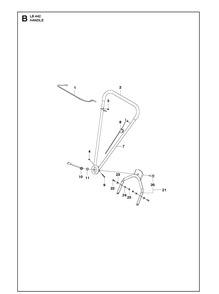 Part Location Diagram of 5032795-04 Husqvarna Handle Assembly