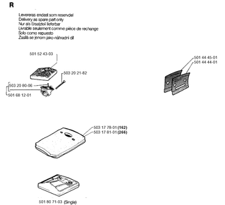 Accessories 2 Diagram and Parts List for 266 1993-09 replaced by 266 Husqvarna Chainsaw