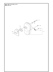 Muffler 2 Diagram and Parts List for 343FR  Husqvarna Brush Cutter