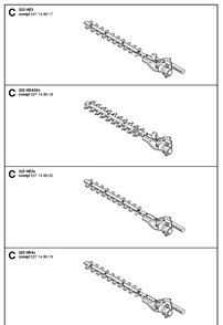 Clutch And Oil Pump Diagram and Parts List for 325HA110 20054000001-20040100000 Husqvarna Hedge Trimmer