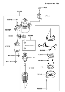 Starter Diagram and Parts List for FX801V-ES00 2017-09 Husqvarna Engine