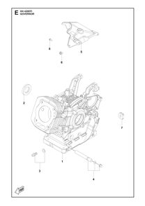 Governor Diagram and Parts List for HH420EFI 598610501, 598610502 Husqvarna Engine