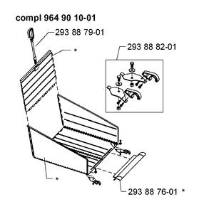 Bagger Diagram and Parts List for 540NOVOLETTE 2000-08 Husqvarna Lawn Mower