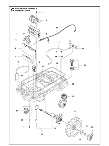 Part Location Diagram of 547412801 Husqvarna SUPPORT WHEEL ASSEMBLY 80MM