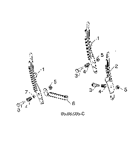 Control lever Diagram and Parts List for 96193009604  Husqvarna Snow Blower