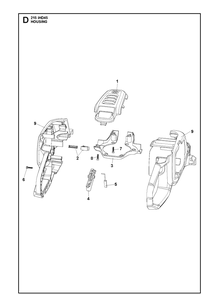 Housing Diagram and Parts List for 215IHD45  Husqvarna Hedge Trimmer