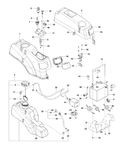 Ignition System Diagram and Parts List for EZ4824CA (966659501)(2012-08) Husqvarna Lawn Mower