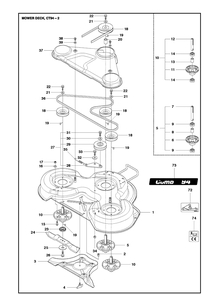 Part Location Diagram of 544065509 Husqvarna Deck Shell Assy