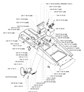 Main Frame (Part 2) Diagram and Parts List for Z4218KOA (968999282)(2005-08) Husqvarna Lawn Mower