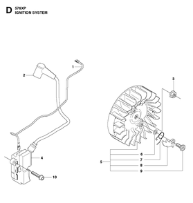 Part Location Diagram of 506082501 Husqvarna Spark Plug Cap