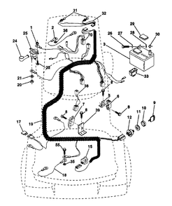 Electrical Diagram and Parts List for LR12 (954000762-A)(1994-01) Husqvarna Lawn Tractor