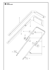 Handle Diagram and Parts List for L221A (967993001)(2020-02) Husqvarna Lawn Mower
