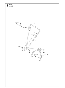 Part Location Diagram of 5029083-03 Husqvarna Handle Assembly