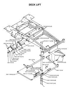 Mower Lift / Deck Lift Diagram and Parts List for EZ4217KAA (968999373)(2006-02) Husqvarna Lawn Mower