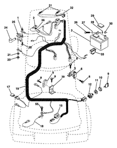Electrical Diagram and Parts List for LR12 (954002701-B)(1994-10) Husqvarna Lawn Tractor