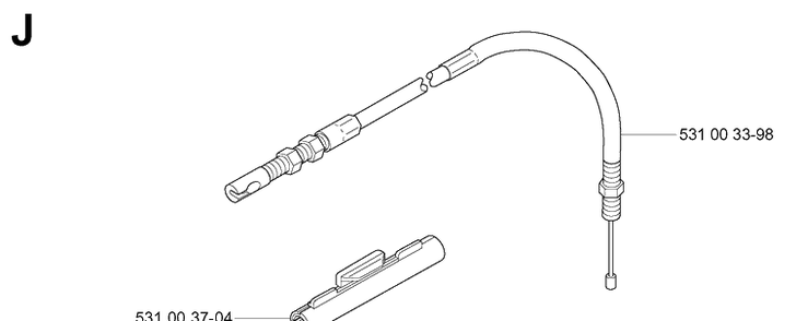 Throttle Controls Diagram and Parts List for 145BT 20053300001-Current Husqvarna Leaf Blower / Vacuum