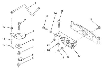 Sector Gear Diagram and Parts List for LR120 (954000582-C)(1993-01) Husqvarna Lawn Tractor