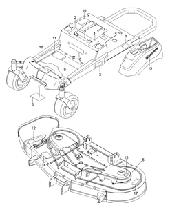 Decals Diagram and Parts List for Z254F (96784490101)(2018-10) Husqvarna Lawn Mower