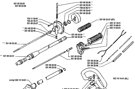 Part Location Diagram of 502161901 Husqvarna SPOOL