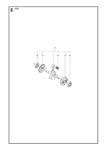 Crankshaft Diagram and Parts List for K760 2011-08 Husqvarna Lawn Tractor Accessories