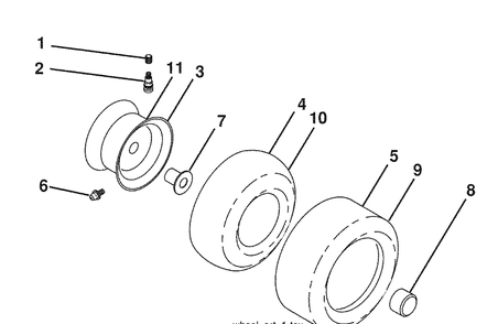 Decals / Wheels 1 Diagram and Parts List for 2246LS (96043006300)(2008-11) Husqvarna Lawn Mower