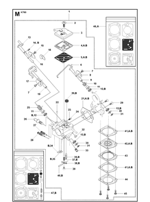Carburetor Diagram and Parts List for K760 2011-08 Husqvarna Lawn Tractor Accessories