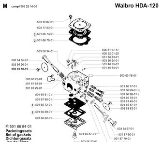 Electrical 2 Diagram and Parts List for 262XP 19992300001-Current Husqvarna Chainsaw