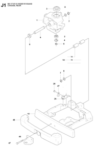 Transmission 2 Diagram and Parts List for R155AWD (965178701)(2007-03) Husqvarna Lawn Tractor