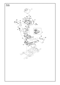 Cover Diagram and Parts List for TS114  Husqvarna Lawn Tractor